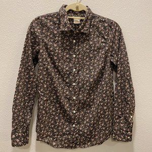 J.CREW Floral Perfect Shirt Button Up Sz 2